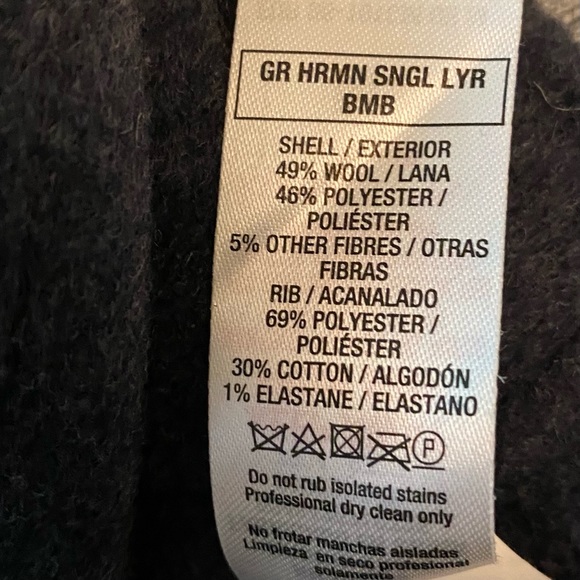 Gray Smart Bomber Jacket With Wool - Picture 3 of 3